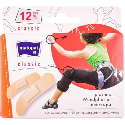 Пластир медичний mаtораt CLASSIC 12 шт